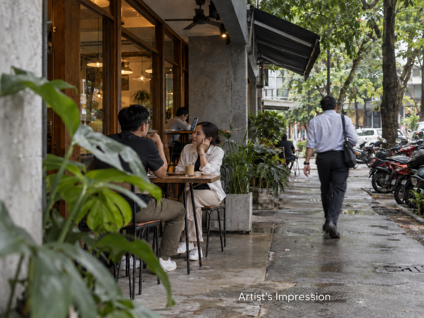 Artist's impression of everyday Petaling Jaya street life