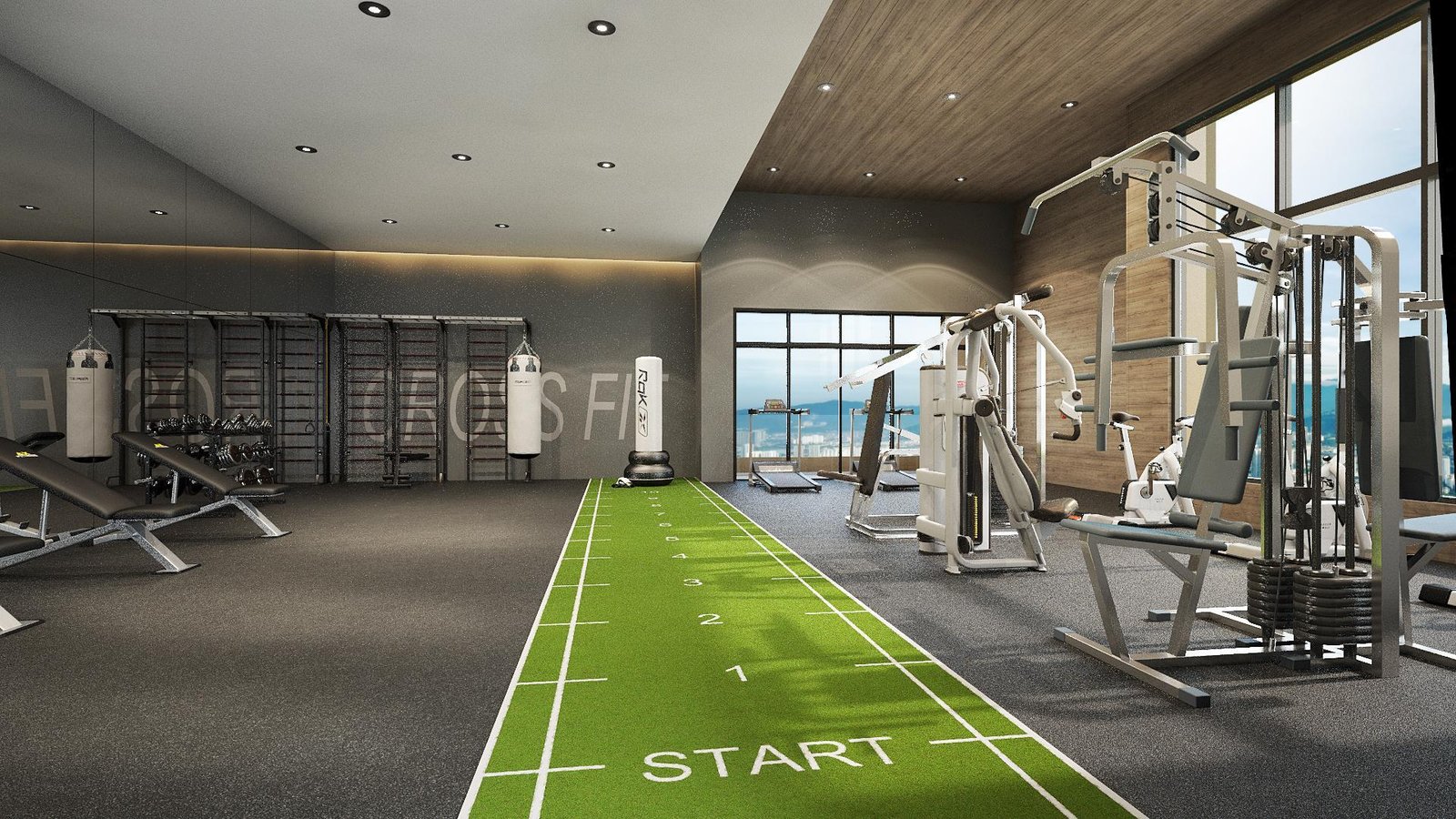 AOSIS Mont Kiara sky gym artist impression