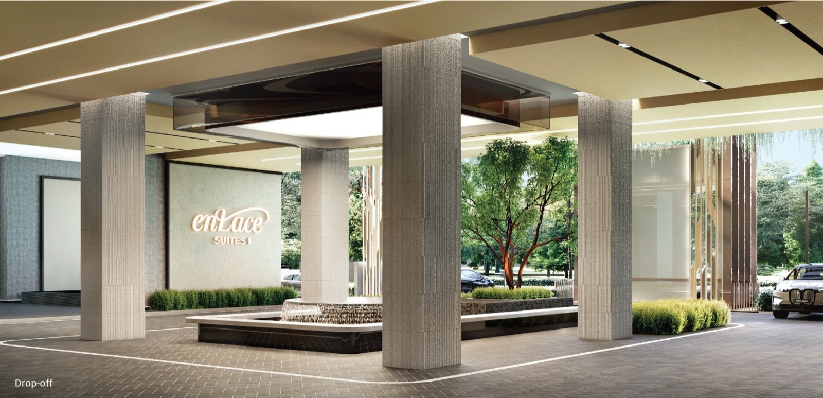 Enlace Suites drop-off artist impression