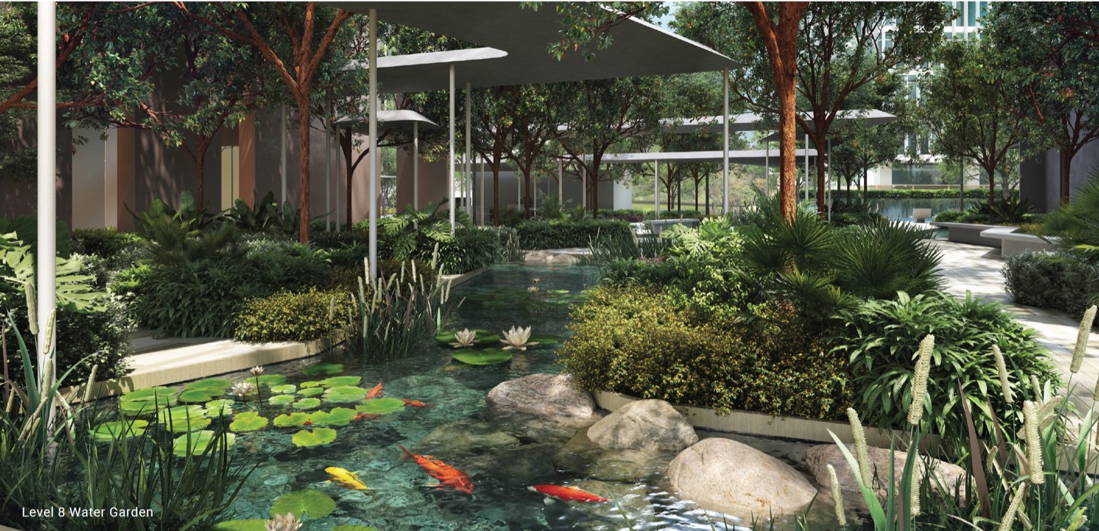 Enlace Suites water garden artist impression