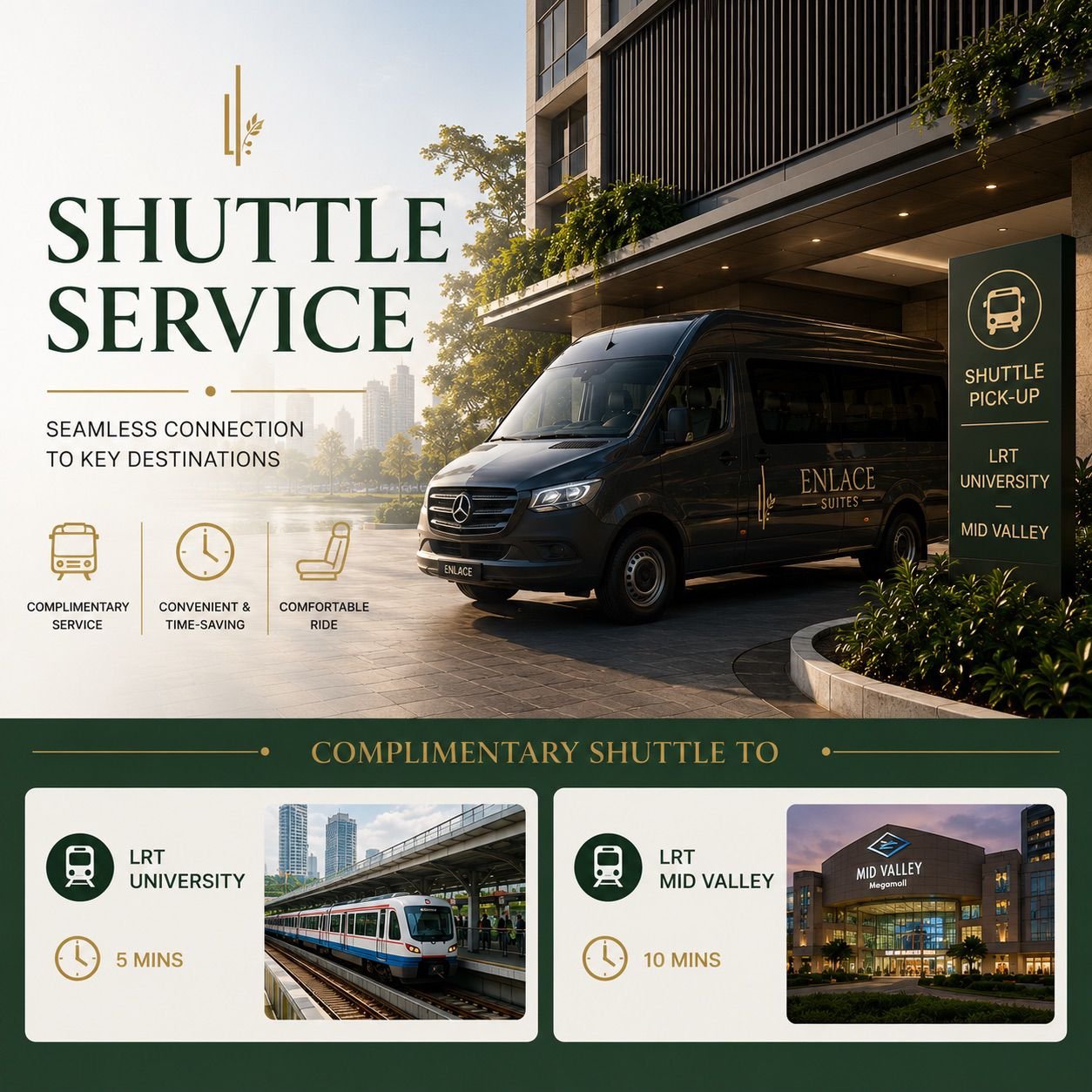 Enlace Suites shuttle service