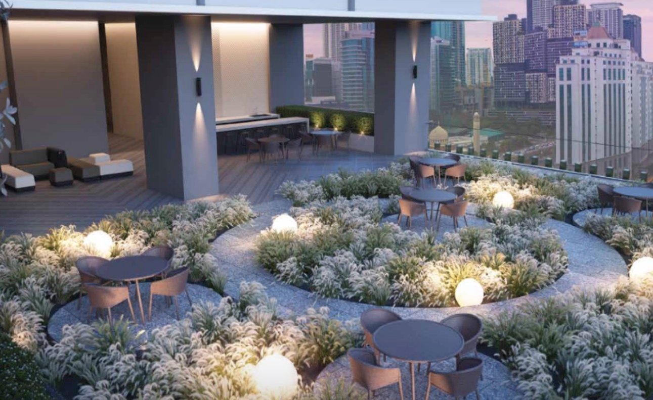 Khaya Residences twilight garden artist impression