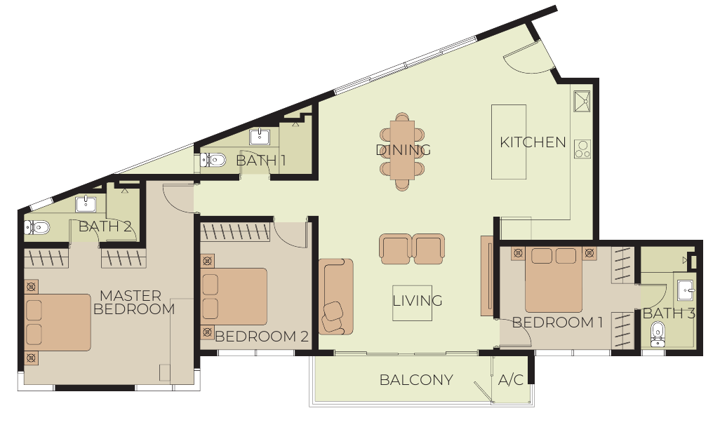 Majestic Kiara Condo Type B floor plan