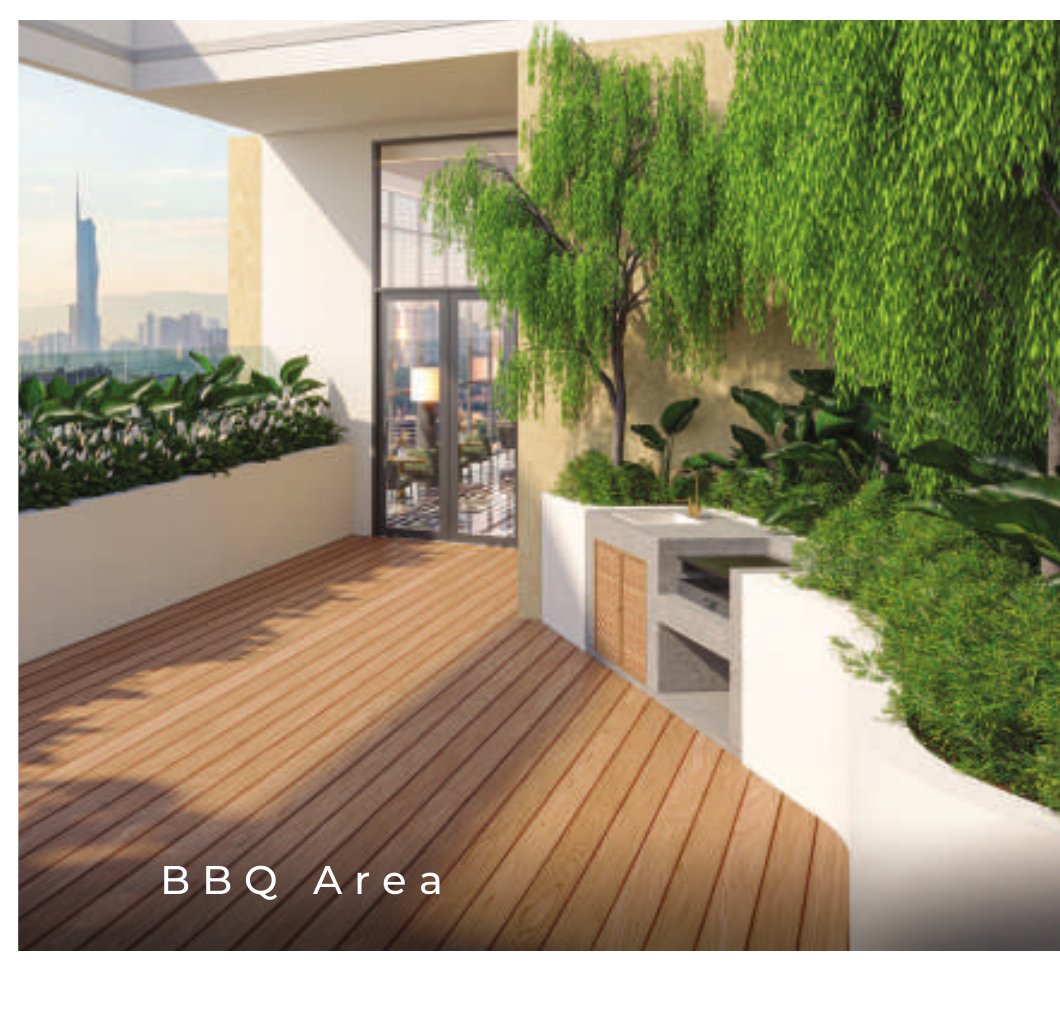 Majestic Kiara Reserve landscaped BBQ area with Kuala Lumpur view artist impression