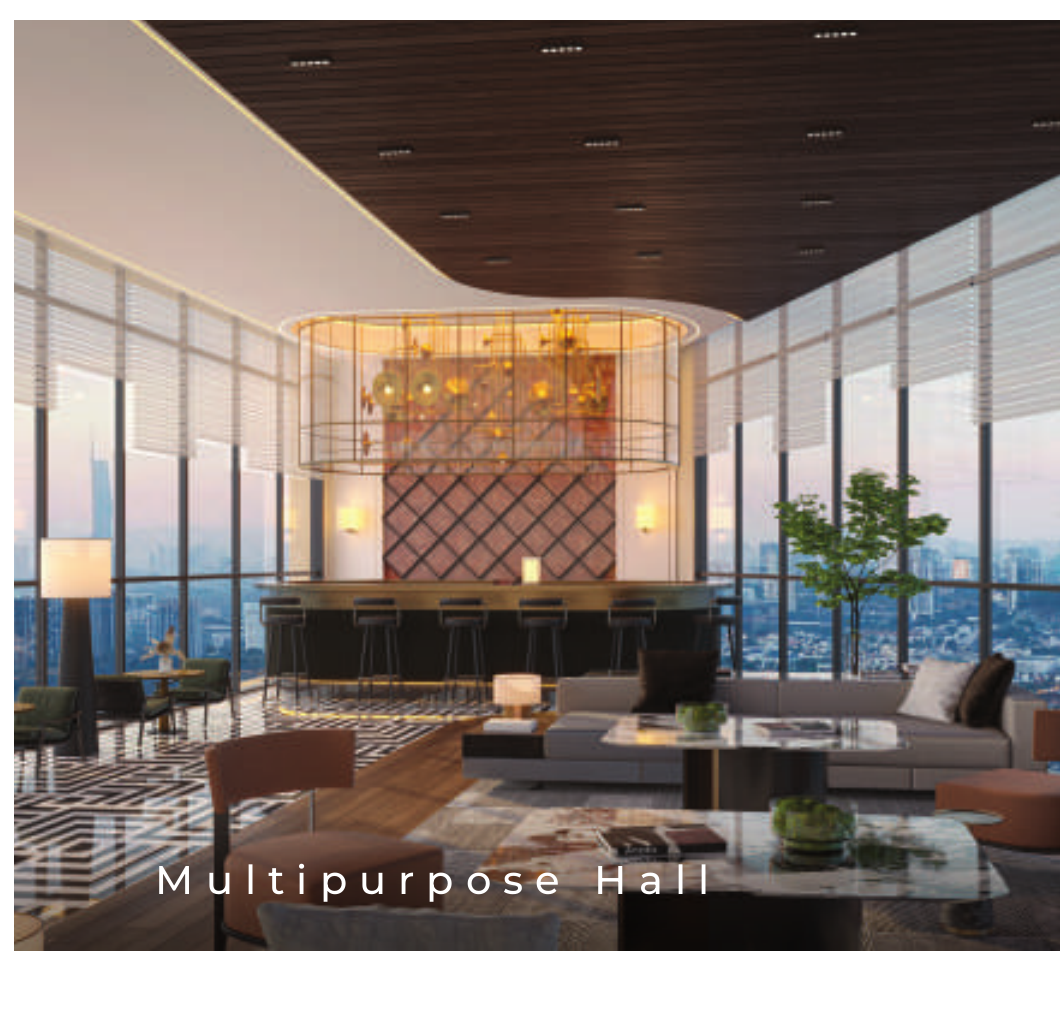 Majestic Kiara Reserve multipurpose hall and residents’ lounge artist impression