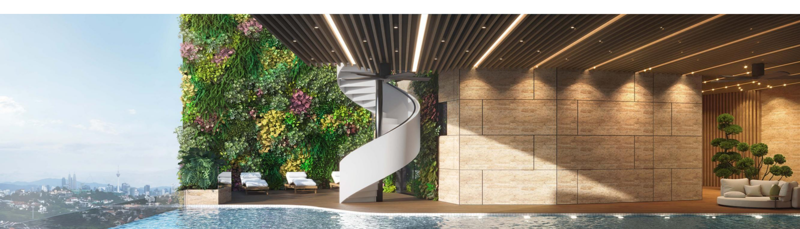 Majestic Kiara Reserve sky swimming pool with landscaped wall and city view artist impression