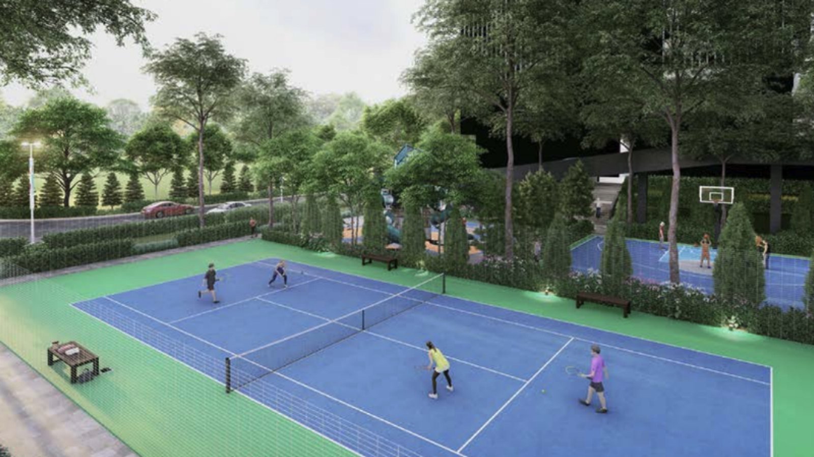 THE ATAS outdoor court artist impression