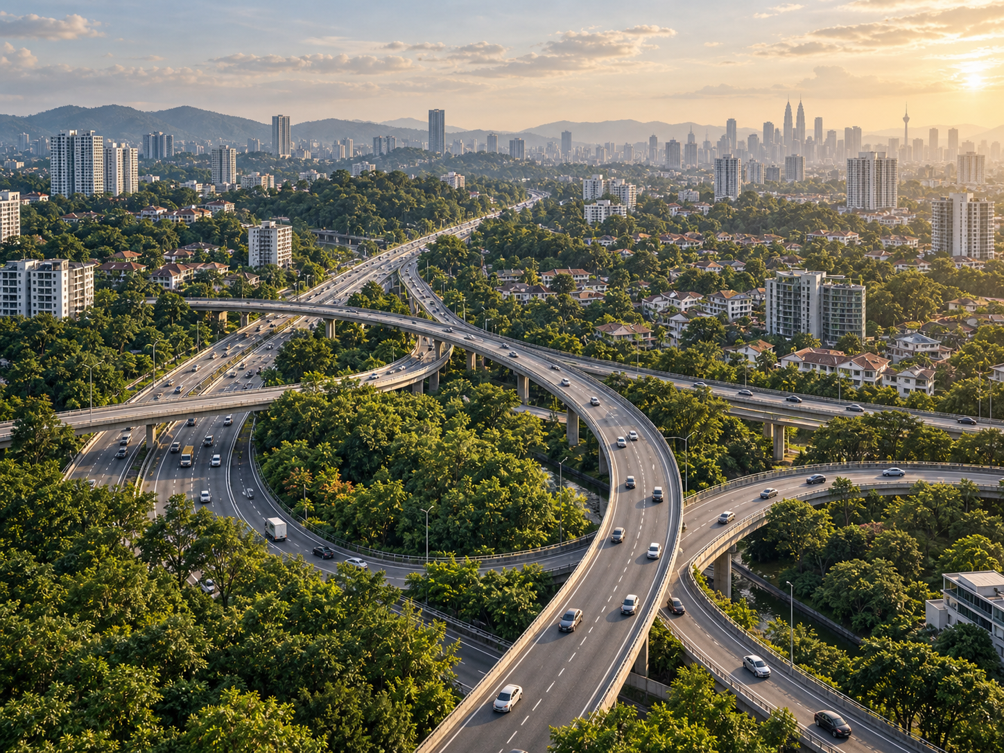 Major road connections leading toward Kuala Lumpur and surrounding districts
